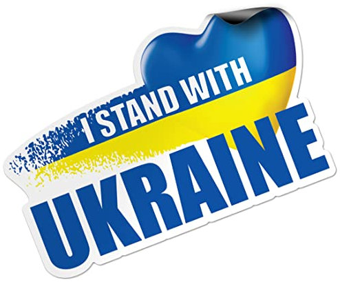 lepni.me Ich stehe mit Ukraine Magnetic Car | Tür | Kühlschrankaufkleber Ukrainische Flagge Magnet Aufkleber Herz Unterstützung Symbol