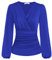 GRACE KARIN Black Long Sleeve Top Women Elegant V Neck Cocktail Birthday Plus Size Blouse Royal Blue XL