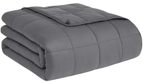 CUTEKING Weighted Blanket for Adults (20lbs, 48x72, Full, Grey) Heavy Blanket for 180-190lbs, Weighted Blanket for Cooling & Heating with Premium Glass Beads, Soft Thick Blanket for Adult All-Season