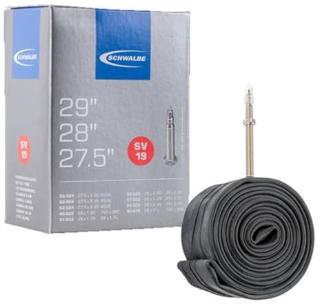 Schwalbe Schlauch Nr. 19 – Fahrradschlauch 27,5/28/29 Zoll (ETRTO 40/62-584/635) – Ventil SV 60mm – Standard Butylschlauch – Schlauch für Fahrrad