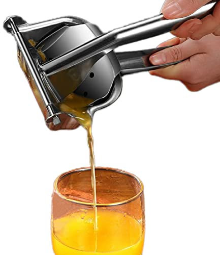 EEYZD Handentsafter, Hand Obstpresse aus Edelstahl 304, manuelle Fruchtpresse für Äpfel, Birnen, Zitrusfrüchte, Granatäpfel, Zitronen, Orangen und mehr