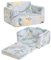 Tiita Kindersofa, 2-in-1-Kindersofa, umwandelbar Chirldren Couch zum Liegestuhl, Flip Out Kindersofa Stuhl, Glow in The Dark Kleinkind Armlehne Stuhl Bett für Mädchen oder Jungen, grau Dinosaurier