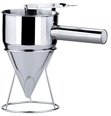 Entonnoir à Pâtisserie, 1 Pc Entonnoir à Piston en Acier Inoxydable Entonnoir de Cuisine Distributeur de Pâte, Outils de Cuisson pour Desserts à Gâteaux Crêpes, 1200ml