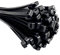 HORZEFIX Kabelbinder 100 Stück schwarz lang uv beständig Universalbinder 2,5/3,6/4,8/7,6 breit (2,5 x 100 mm)