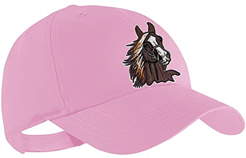 Blackshirt Company Pferde Schildmütze Kinder Base Cap Pferd Brauner (Rosa)