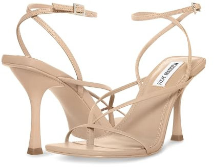 Steve Madden Damen Annie Sandalen mit Absatz, Natürlich, 39 EU