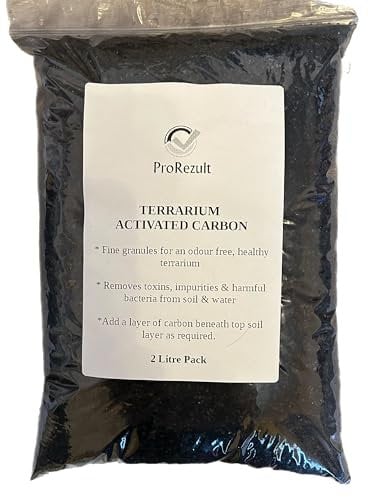 PROREZULT Activated Carbon Charcoal Terrarium 2 Litre Pack House Plant Bottle Garden Natural Soil Enhancer