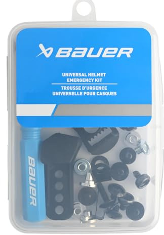 Bauer Universal Hockey Helmet Repair Kit - Includes Travel Case, Screwdriver and 22 pcs