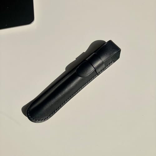 Ein Etui für Montblanc Stifte aus echtem Leder Füllfederhalter Kuli Etui Leder Stifteetui Für 1 Stift Stiftetui mit Klappe Personalisiertes leder Etui (Caramel Black Ponte)