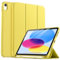 drivego Funda para iPad A16 11.ª Generación 2025 11 Pulgadas/10.ª Generación 2022 Tableta 10.9 Pulgadas, iPad 10 Gen con Portalápiz, Auto-Sueño/Estela, Cubierta Protectora de TPU, Amarillo