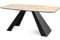 WFL GROUP Esstisch Monte im Modern Stil, Rechteckiger Tisch - Ausziehbar von 180 cm bis 220 cm, Pulverbeschichtete Schwarze Metallbeine - 180 x 90 cm - Craft Eiche
