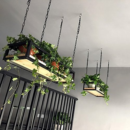 NOALED Blumenregale, Blumenständer, Pflanzenaufhänger, schwebende Regale, Aufbewahrung, Eisenbrett, Display für Blumentopf, Blumenständer (Größe: 80 x 25 x 15 cm) ()