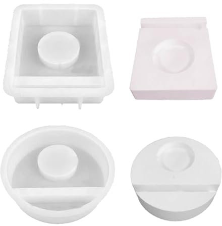 Handgefertigte Kerzenhalter-Silikonformen, Herz-Hasen-Halter, Epoxid-Gussformen, Osterhasen-Harz-Formen, Osterhasen, Silikonformen, Herz, Kaninchen, Halter, Formen, Kerzenständer