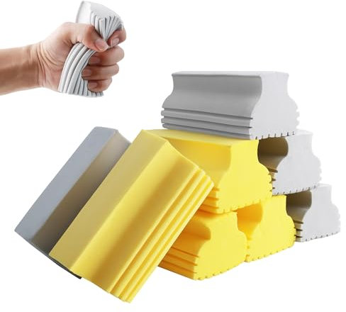 8 Stück Saugfähig Staubschwamm Multifunktionale, Wiederverwendbarer Staubreinigungsschwamm U-Förmiges Schlitzdesign, Damp Clean Duster Schwamm Reinigungsbürste, PVA Reinigungsschwamm für Jalousien