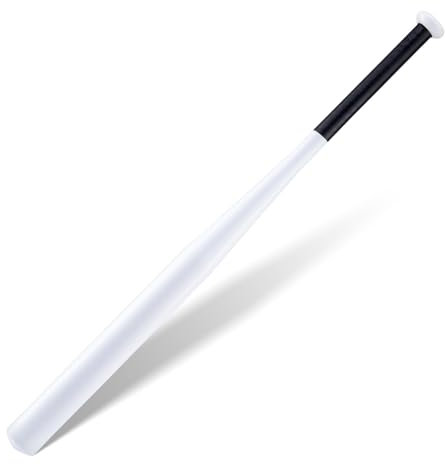 Queiting 82cm Baseballschläger Stahl Baseballschläger Baseball Schläger Softball Sportausrüstung Für Die Tägliche Freizeit Und Sportler (Legierter Stahl, Gewicht 1030g, Weiß)