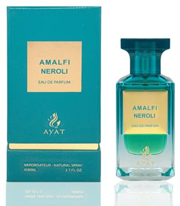 AYAT PERFUMES - Eau De Parfum Fancy Series 80ml de Dubai Aroma Oriental y Afrutado - Perfume para Mujer y Hombre - Una Fragancia Sensual, Atemporal y Moderna - Unisex (Amalfi Neroli)