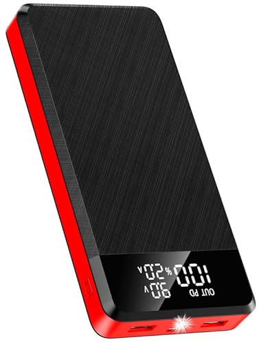 Power Bank Schnellladefunktion 26800mAh Taschenlampe,Powerbank mit LED-Anzeige USB C,Externe Handyakkus QC 22,5W & PD18W,Tragbare Powerbank 3 Eingänge und 3 Ausgänge