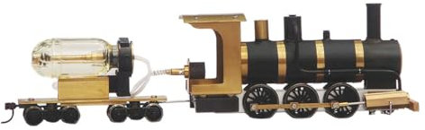 ToyGhillied Traktionslokomotiv-Bausatz, 1/87 HO Maßstab Live-Dampfzug mit Zweizylinder-Einfachwirkungs-Oszillationsdampfmaschine Modell (ohne Schienenversion)