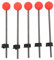 Mini Winter Ice Angel Rod rote Kugel Springspitzen tragbarer Outdoor -Fischerei -Eisstangen 5pcs (M)
