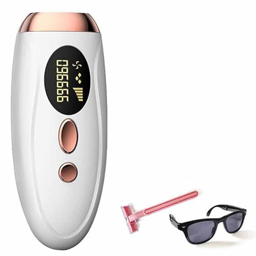 luxdermGlowvida IPL Haarentfernungsgerät für Damen und Herren – Dauerhafte Haarentfernung mit 990.000 Lichtimpulsen, Schmerzfrei, Saphir Technologie, Für Zuhause & Ganzkörper (Weiß)