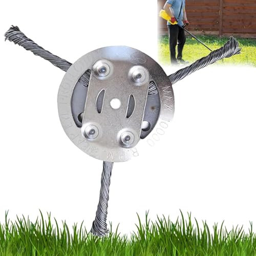 Cabezal universal para desbrozadora de alambre de acero de 6 pulgadas con adaptador, herramienta de repuesto de desbrozadora de alta resistencia para recortadoras de cuerdas inalámbricas y de gasolina