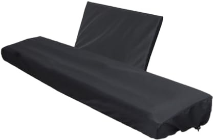 SUPVOX Key Electronic Piano Keyboard Cover Stretchable Dustproof Protector for Digital Keyboards with Music Stand Black Full Piano Dust Cover