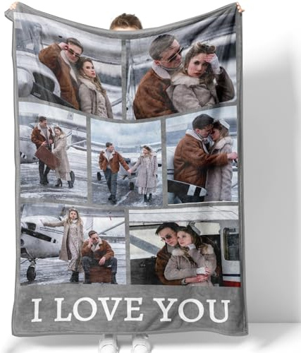 Personalisierte Decke mit Foto & Text,Personalisierte Kuscheldecke mit Foto, Personalisiert Decken für Freundin, Freund,Valentinstag,Fotodecke, personalisierte Geschenke,Geschenke zu Weihnachten