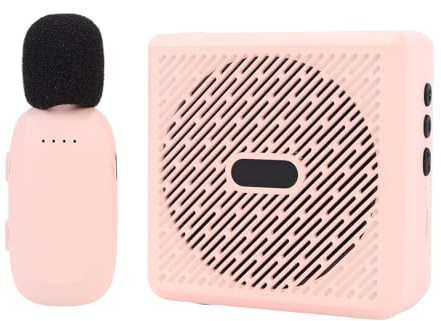 Goshyda Amplificador de Voz Bluetooth con Micrófono de Solapa Inalámbrico, de Altavoces Portátil de 2,4 G para Profesores, Formadores, Guías Turísticos y Oradores Públicos