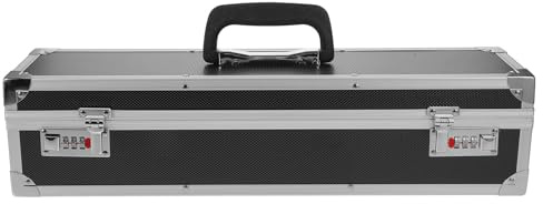 Amosfun Utensilios de Cocina con 8 Ranuras y Cerradura Segura de Aleación de Aluminio Portátil Maletín Organizador Profesional para Camping y Almacenamiento de Cuchillos