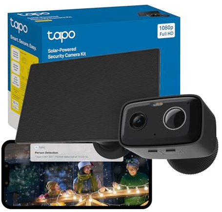 Tapo C401 KIT 2MP Battery Outdoor Security Camera Wireless CCTV Camera | Solar Powered, 180-Day Battery Life, Color Night Vision, Smart Tracking, AI Detection, 2-Way Audio, IP65, No Monthly Fee