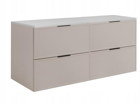 Rodan Moderne Möbel - Schrank Weiß, Kaschmir - Möbelstück - Bastelregal – Bastelplatte 120,6 x 58,6 x 46 cm