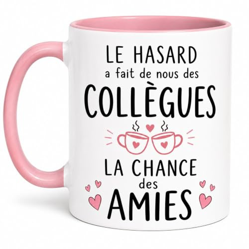 Tasse Personnalisée Collègue 360 ml, Mug Collegue de Travail Double Face en Céramique, Tasse Collegue de Travail, Cadeau Collegue de Travail Femme, Cadeau pour une Amie Anniversaire Noël