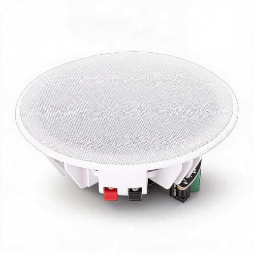 Sxhlseller Aktiver Deckenlautsprecher mit Bluetooth, 60-W-Klasse-D-Verstärker, 6-Zoll-Breitbandgerät, Klarer Klang, Einfache Unterputzmontage, ABS-Material für Zuhause, Büro, Gewerbliche