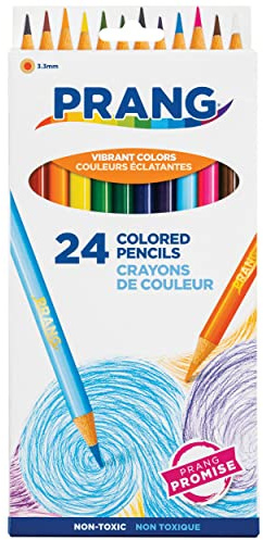 Prang Colored Pencils, Assorted Colors, 3.3 mm core, 24 Count