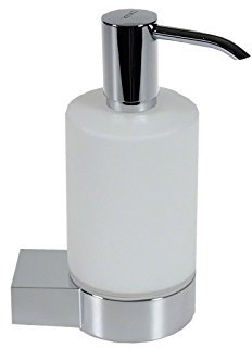 Keuco 14953019000 Plan Lotionsspender mit Pumpe verchromt Wandmodell Echtkristallglas mattiert
