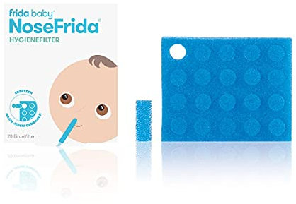 Fridababy NoseFrida Hygienefilter, 20 Stück, Nachfüllpackung für Nosefrida Nasensekretsauger für Babys ab 0 Monaten, 20085001101 (1er Pack)