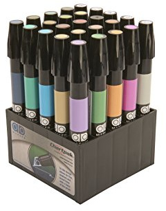 AD Marker The Original Chartpak, Tri-Nib, 25 Assorted Architectural Colors in Tabletop Cube, 1 Each (J)