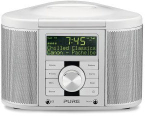 Pure Chronos iDock Series II, DAB/FM Stereo Clock Radio with Dock for iPod/iPhone - White