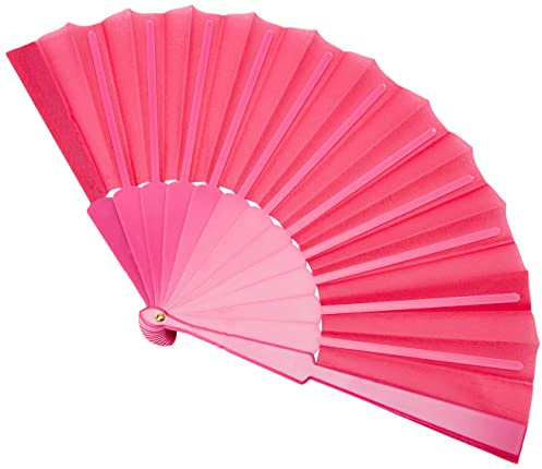 eBuyGB Folding Handheld Pretty Hand Fan Wedding Party Accessory Pocket Sized Fan For Wedding Gift, Party Favors, DIY Decoration, Summer Holidays, Home Décor, Fuchsia