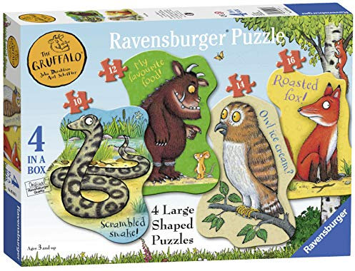 Ravensburger The Gruffalo 4 Large Shaped Jigsaw Puzzles (10, 12, 14, 16 Pieces) for Kids Age 3+