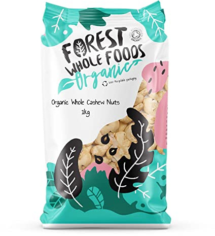 Forest Whole Foods Organic Whole Cashew Nuts (1kg)