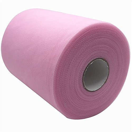 Rouleau de tulle 15,2 cm X 91,4 m 59 Couleurs Disponibles, chemin de table, nœud de chaise, tutu, couture, bricolage, tissu, mariage, fête emballage de cadeau rose