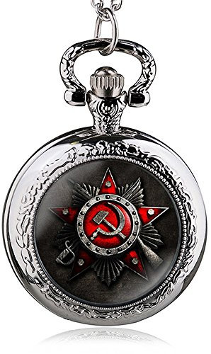 FENKOO Schöne Taschenuhr Russische Flagge Symbol Quarz Taschenuhr (Color : 2)