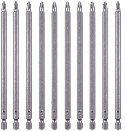 Rocaris 10 Pack 2 x 6 Cord less Drill Phillips Screwdriver Bit Magnetic Tip Extra Long Set