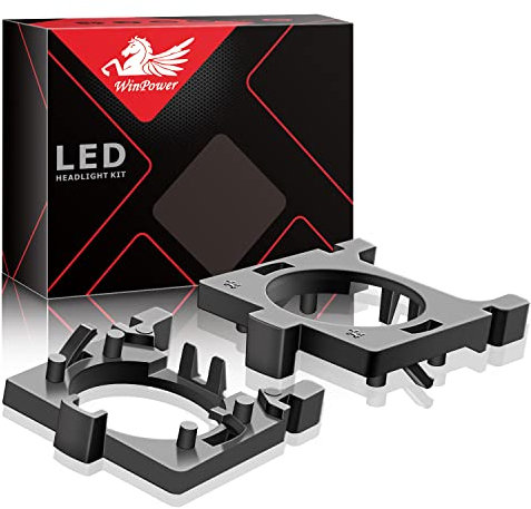 WinPower H7 LED Birne Base Clips Adapter Lampenfassung Fassung Halter Unterstützung Umwandlung Zubehör Kompatibel mit Fiesta MK7 MK2 Focus 2/3 Mondeo Abblendlicht usw., 2 Stücke