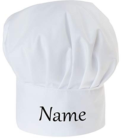 Ferocity Personalisierte Kochmütze Für Frauen und Männer Weiß Kochhaube mit Ihrem Wunschtext Klettverschluss Weiß [108]