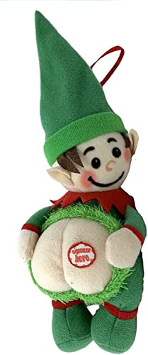 Weihnachts-Ornamente, lustige Weihnachtsbaum-Dekoration, mit Aufschrift Farting The Halls When You Press His Body, 10,2 x 25,4 cm