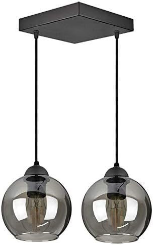 FKL DESIGN Home Deco Deckenlampe Pendellampe Hängelampe Wandlampe Tischlampe Leuchte Pendelleuchte Kugel Schwarz Grau Weiß Lampe aus Serie N100 verschiedene Varianten (N100-AZ2)