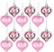 Vesil Christbaumschmuck, Weihnachtsbaumschmuck, 12 Stück, rosa Herz