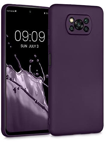 kwmobile Housse Compatible avec Xiaomi Poco X3 NFC/Poco X3 Pro Coque - Housse de téléphone Protection Souple en TPU - Bordeaux métallique